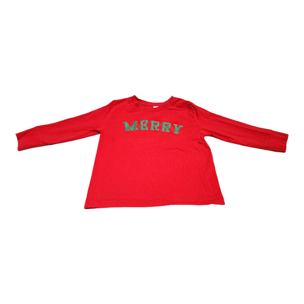 Toddler Girl MERRY Long Sleeve Shirt Size 4
